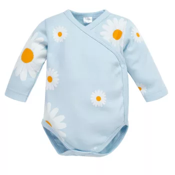 Pinokio - Daisy kislány baba body százszorszép kék 50