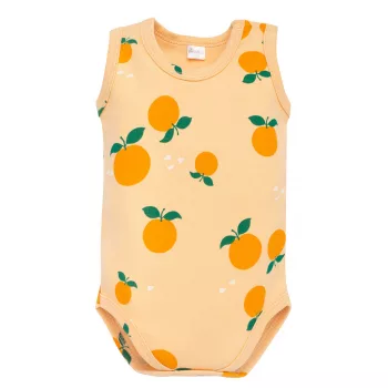 Pinokio - Fruit & Sun kislány ujjatlan body sárga 92