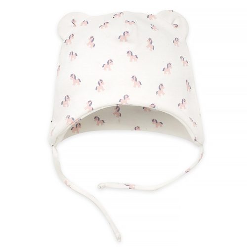 Pinokio - Lovely Day kislány baba sapka megkötős póni ekrü 50