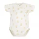 Pinokio - Lovely Day uniszex rövid ujjú baba body kutya ekrü 50