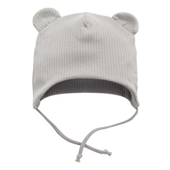   Pinokio - Lovely Day kisfiú bordázott fülecskés baba sapka szürke 56