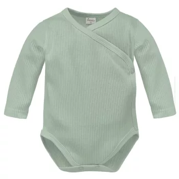 Pinokio - Lovely Day uniszex bordázott baba body zöld 50