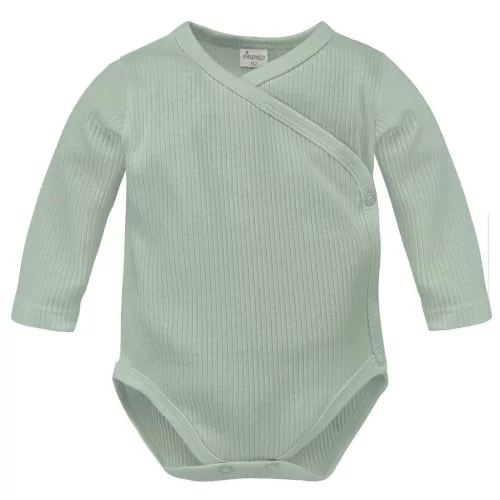 Pinokio - Lovely Day uniszex bordázott baba body zöld 50