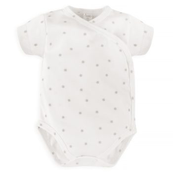   Pinokio - Hello uniszex rövid ujjú baba body napocska ekrü 50