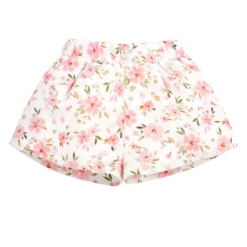 Pinokio - Muslin kislány rövidnadrág virágok 116