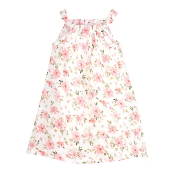 Pinokio - Muslin kislány nyári ruha virágok 116
