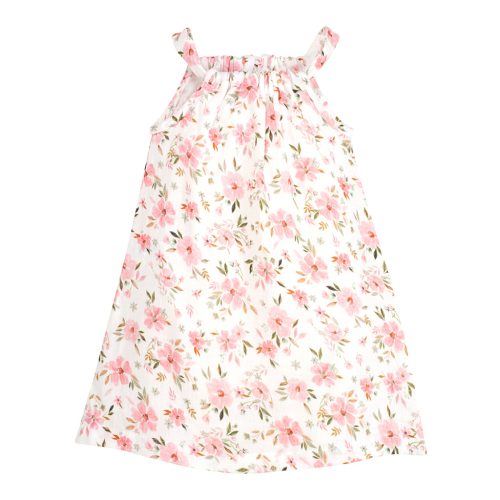 Pinokio - Muslin kislány nyári ruha virágok 134