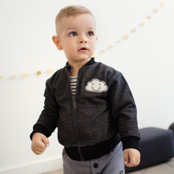 Pinokio - Happy Day cipzáras kisfiú pulcsi fekete 104