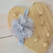 Zyzio & Zuzia kislány tüll pomponos puha baba hajpánt szürke