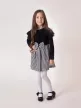 Nicol - Elegant kislány fodros ruha fekete-fehér 86