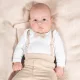 Nicol - Teddy kisfiú body csokornyakkendővel krém-bézs 80