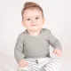 Nicol - Muki kisfiú bordázott body szürke 68
