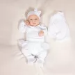 Elegant ötrészes kislány keresztelő ruha, együttes fehér 62