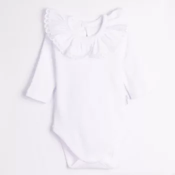 Nicol - Elegant kislány galléros body fehér 68