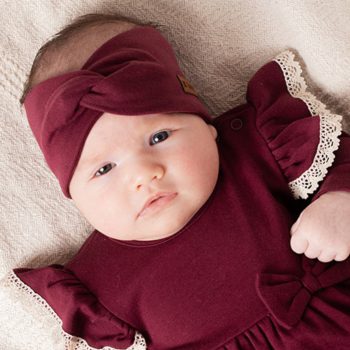 Nicol - Alisa kislány bordázott fejpánt bordó 92/98