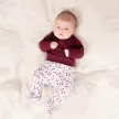 Nicol - Alisa kislány bordázott baba body bordó 56