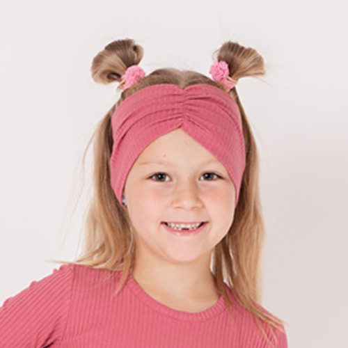Nicol - Lala kislány bordázott fejpánt rózsaszín 68/74