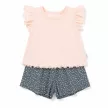 Nicol - Basic kétrészes kislány együttes rózsaszín-szürke 110