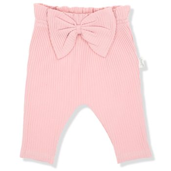   Nicol - Nelly kislány bordázott nadrág masnival púderrózsaszín 74