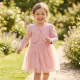 Nicol - Ola kislány ruha és bolero szett rózsaszín 128