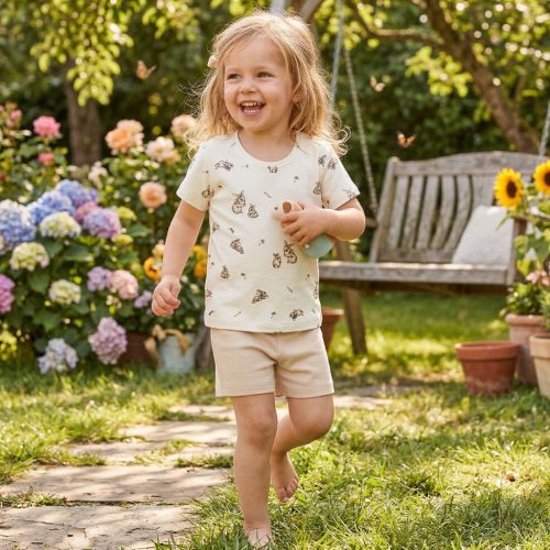 Nicol - Kiku kétrészes kislány együttes nyuszi bész 92