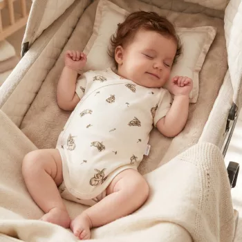 Nicol - Kiku kislány rövid ujjú baba body nyuszik 56