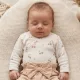 Nicol - Summer kislány átlapolós hosszú ujjú áttört body krém cseresznyés 62