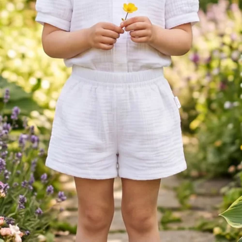 Nicol - Summer kislány muszlin rövidnadrág fehér 110