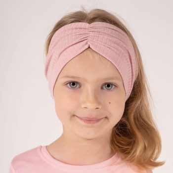 Nela kislány bordázott fejpánt rózsaszín 140/146