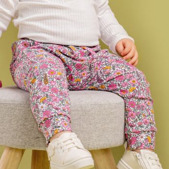 Lea kislány baggy melegítőnadrág virágok rózsaszín 68