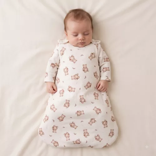 Nicol kisfiú BENEK macimintás bélelt baba hálózsák 1,5 TOG krém-bézs-barna 3-9 hónap