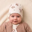 Nicol kisfiú BENEK macimintás könnyű pamut baba sapka krém-bézs-barna 56
