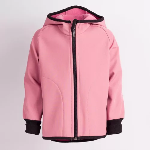 Nicol kislány SOFTSHELL, MERINO kapucnis softshell kabát 20 000 mm-es membránnal púderrózsaszín-fekete 92