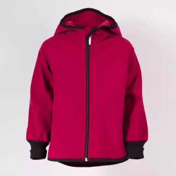   Nicol kislány SOFTSHELL, MERINO kapucnis softshell kabát 20 000 mm-es membránnal bordó-fekete 86