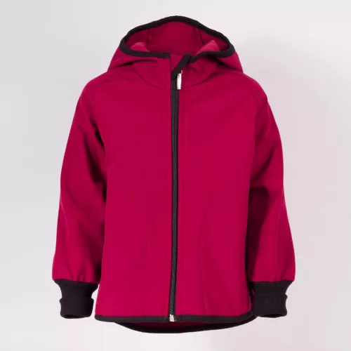 Nicol kislány SOFTSHELL, MERINO kapucnis softshell kabát 20 000 mm-es membránnal bordó-fekete 110