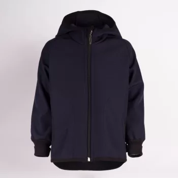   Nicol kisfiú SOFTSHELL, MERINO kapucnis softshell kabát 20 000 mm-es membránnal sötétkék 86