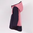 Nicol kislány SOFTSHELL, MERINO kétszínű kapucnis softshell kabát 20 000 mm-es membránnal púderrózsaszín-sötétkék-fekete 104