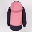 Nicol kislány SOFTSHELL, MERINO kétszínű kapucnis softshell kabát 20 000 mm-es membránnal púderrózsaszín-sötétkék-fekete 104