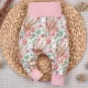 Nini - Colour Flowers kislány leggings virágok rózsaszín 56