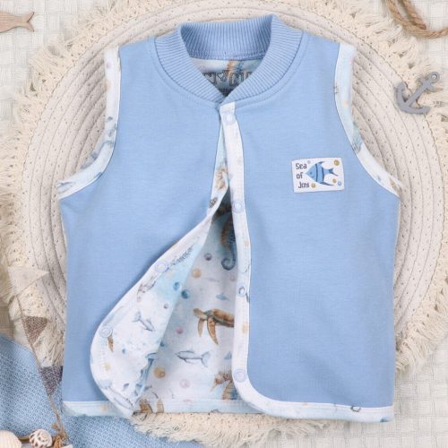 Nini - Sea of joy kisfiú kétrétegű mellény kék 68