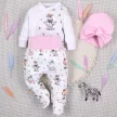 Nini - Happy Animals kislány lábfejes nadrág fehér-rózsaszín 56