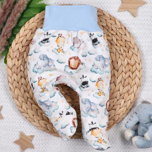 Nini - Little Dreamers kisfiú lábfejes nadrág fehér-kék 56