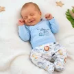 Nini - Little Dreamers kisfiú lábfejes nadrág fehér-kék 62