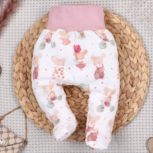 Nini - Balloon Friends kislány lábfejes nadrág egérke fehér 68