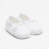 NEW BABY cipő_02_6-12 Gyönyörű kislány csipkés elegáns balettcipő keresztelőre fehér