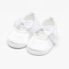 NEW BABY cipő_03_0-3 Gyönyörű kislány szatén elegáns cipő keresztelőre fehér
