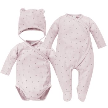   Pinokio - Hello kislány háromrészes együttes szívecske rózsaszín 50