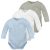 Pinokio - Lovely Day háromrészes bordázott baba body kék-fehér-szürke 62