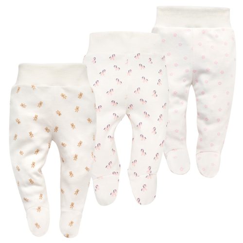 Pinokio - Lovely Day háromrészes lábfejes nadrág szett maci-póni-virág 68