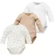 Pinokio - Lovely Day háromrészes uniszex baba body szett maci ekrü-bézs-fehér 68